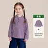 Ropa para Niños Tongbei 2026 Invierno Nuevo Versátil Camiseta para Niños con Media Cremallera Cuello Alto, Bloques de Color, Top Casual Cálido