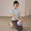 Top de Yoga Feminino Verão Secagem Rápida Respirável Fitness Manga Curta Uso Diário Comute Modelador Pilates Treinamento Camiseta