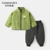 Chaquetas de Terciopelo Kaka Panda para Niños Trajes de Pantalón Infantiles Ropa de Invierno para Niñas Bebé Ropa Cálida de Otoño e Invierno para Bebés