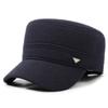Chapéu Masculino Novo de Inverno com Veludo e Proteção para Orelhas Espessa Chapéu de Lã Plano para Pessoas de Meia-Idade e Idosos Chapéu de Algodão Quente para Exterior