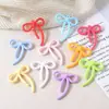 Colgantes de acrílico con forma de lazo de colores macarrón, accesorios para pulseras y llaveros DIY, al por mayor