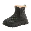 Botas de Neve Quentes para Mulheres 2026 Novo Estilo de Inverno com Forro de Lã, Botas Curtas Espessadas e que Aumentam a Altura para Mulheres, Versáteis para o Dia a Dia, Sapatos de Algodão Antiderrapantes
