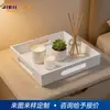 Bandeja acrílica blanca de alta gama transfronteriza para banquetes de restaurante, caja expositora de frutas, caja de almacenamiento de escritorio para estudio y dormitorio