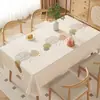 Mantel fresco y sencillo, impermeable y a prueba de aceite, mantel de comedor sin lavado, nuevo estilo pastoral, tela de cubierta rectangular atmosférica para mesa de centro