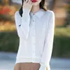 Suéter de punto fino de lana para mujer, nuevo para otoño/invierno 2026, de importación, cuello polo, corto, de corte holgado