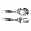 Juego de Cuchara y Tenedor Planos de Acero Inoxidable 304 de Alto Valor para Niños, Bebés, Infantes y Niños Pequeños, Cuchara Especial para Sopa