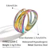 Diseño Transfronterizo Geométrico Anillo Diario Acero Inoxidable Anillo de Acero de Titanio Accesorios Joyería Nueva para Mujer Sin Decoloración Venta al por Mayor