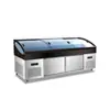 Vitrina de Acero Inoxidable para Brochetas, Gabinete de Conservación de Verduras, Gabinete de Refrigeración para Barbacoa, Vitrina de Exhibición Ampliada de Doble Temperatura