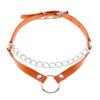 Oye E-Commerce Transfronterizo Suministro Europeo y Americano Original Nuevo Punk Cadena a Juego Anillo con Forma de O de Doble Línea Collar de Piel Sintética