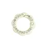 Anel Colorido de Diamante Fivela de Mola Diamante Dupla Face Flor de Ameixa Anel Aberto Pétala Chaveiro Acessórios DIY Anel de Conexão de Liga