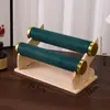 Soporte de exhibición de joyería hecho de madera natural, multicapa, gran capacidad, para guardar pulseras, brazaletes y accesorios para el cabello