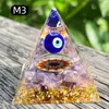 Pirâmide de Cristal Natural 5/6/8cm Decoração Criativa Europeia e Americana para Mesa de Casa Pirâmide de Pedra Resina