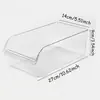 Caja de almacenamiento transparente multiusos, organizador de escritorio para cosméticos, caja de almacenamiento de gran capacidad, estante de almacenamiento simple, caja organizadora
