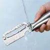 Faca Multifuncional para Descascar, Ferramenta de Aço Inoxidável para Descascar e Fatiar, Ferramenta de Cozinha para Frutas, Faca de Cana-de-Açúcar Aço Integral Dois em Um