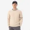Suéter de Tricô Masculino Gola Redonda 2026 Primavera/Outono Novo Retrô Japonês Patchwork Color Block Solto Casual