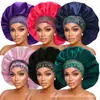 Sombrero Redondo Elástico de Ala Ancha con Lazo de Venta Caliente Transfronterizo Popular Europeo y Americano, Gorro de Dormir Satín Estilo Étnico, Gorro para Belleza y Cuidado del Cabello