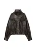 ¡Orden de exportación! Venta al por mayor transfronteriza ZR 2026 estilo europeo y americano moda femenina chaqueta ajustada versátil efecto piel