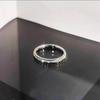 Anillo de Moda Estilo Coreano para Mujer Super Combinable de una Sola Fila Anillo All-star Lujo Ligero Sensación de Alta Gama ins Anillo de Acero de Titanio