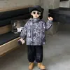 Chaqueta Cortavientos de Primavera y Otoño para Niños Estilo Coreano Conjunto Deportivo Elegante de Dos Piezas para Niños Pequeños Ropa de Moda para Exportación