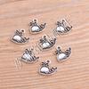 Nuevo colgante de aleación de 2 colores de 12 x 13 mm para hacer tú mismo, accesorio de joyería, colgante de animal, dije de ballena 15C