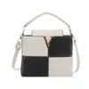 Bolso de Mano Moderno para Viajes 2026 Estilo Nuevo Bloqueo de Color Textura Simple Hombro Único Cruzado Pequeño Bolso Cubo para Mujer