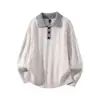 Suéter cárdigan de solapa para hombre Otoño/Invierno 2026 Tejido de punto holgado de moda Base para dropshipping para hombre