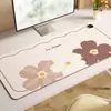 Mouse pad aquecido com tema de desenho animado, perfeito para o inverno, projetado para mulheres que trabalham em escritório, mantém as mãos aquecidas enquanto trabalham na mesa do computador, e é um tapete de mesa aquecido de tamanho grande para o escritório