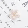 Zhuzi Nueva Funda para Teléfono Móvil Accesorios Aleación de Zinc Flor de Perla Joyería DIY Accesorios Flor de Cinco Pétalos de Perla Decoración para Agujeros de Zapatos