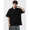 Camisa Polo de Tejido Waffle para Pareja Verano Moda Callejera Marca de Moda Bordada Camiseta Marca de Moda Americana Transpirable Manga Corta Hombres y Mujeres