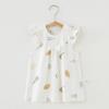 Vestido de algodão puro para bebê menina saia infantil saia de princesa floral fina de verão saia estilo ocidental saia deslizante