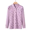 Cárdigan Top para Mujeres de Mediana Edad y Mayores Ropa de Otoño para Madres Chaqueta de Algodón Puro Ropa Interior Térmica Cárdigan de Abuela Suéter de Algodón Pieza Única