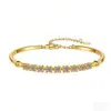 Pulsera de plata esterlina S925 pulsera ajuste de palabra personalidad joyería de moda al por mayor en vivo transfronterizo pulsera de moissanita mujeres