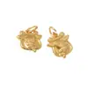 Accesorios de conjunto de dos piezas de flor de durazno, pieza de raíz de loto chapada en oro estilo antiguo, colgante de pez koi, accesorios para fabricante de pulseras y collares DIY