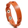 Pulsera popular de cuero para estudiantes de venta caliente transfronteriza, unisex, moderna y versátil, estilo de pareja, disponible en varios colores