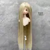 Peluca Lucy BJD pelo en bruto flequillo liso se puede modificar pelo de mano puede ser pelo rizado hacer modelado peluca de seda suave