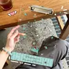 Prancheta A6 Chocolate com Menta Pasta A4 em Acrílico Placa para Escrita de Estudante Armazenamento de Provas Papelaria de Escritório