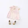 Falda Suave para Bebé Rayón Cheongsam Falda de Manga Corta Verano Delgada Nuevo Estilo Bebé Recién Nacido Estilo Chino