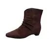 Botines Martin para Mujer que Aumentan la Altura 2026 Nuevos Otoño Vintage Versátiles Botines Cortos Suela Gruesa Punta Fina Corte en V Adelgazantes Botas de Plataforma