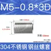 Fabricante en stock acero inoxidable 304 rosca métrica gruesa manguito roscado de alambre de acero tornillo de roscado protectores tornillo de roscado protector M2-M24