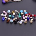 时尚流行款夹式耳夹耳环 无耳洞水晶珠树脂耳夹 珍珠耳夹U形耳夹