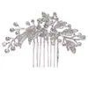 Peine Floral de Novia Popular de Venta Caliente Transfronterizo Tocado Pinza Diaria para el Cabello Posterior Accesorios para el Cabello Brillantes de Pedrería de Princesa Venta al por Mayor