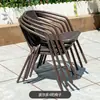 Mesas y Sillas de Exterior, Juego de Mesa y Sillas de Comedor de Ocio para Patio, Mesa Redonda de Balcón al Aire Libre con Sombrilla, Juego de Mesa y Sillas de Té para Puesto Exterior