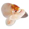 Flor de Falenopsis Individual Simulada 3D de Alta Gama PU Dorado Púrpura DIY Accesorios para Pared de Flores de una Sola Cabeza Material Floral Flor Artificial