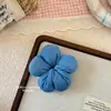 Estilo Coreano Algodão Couro Brilhante Flor Doce Elegante Anéis de Cabelo Cabelo Grande Laço Tendão de Borracha Ornamentos de Cabelo para Meninas