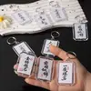 Chaveiro de Caligrafia, Acessórios de Estilo Antigo, Pingente Chaveiro, Aluno DIY Acrílico em Branco Chaveiro de Presente de Formatura