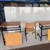 Mobiliario Metálico Personalizado para Salón de Clases Individuales Mesas y Sillas para Estudiantes Juego de Escritorio y Sillas Metálicas para Salón de Clases