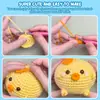 Compra Directa Transfronteriza de Dos Colgantes de Muñecas de Hilo de Ganchillo, Llaveros Tejidos de Patitos Amarillos Pequeños Color Rubor, Muñecas de Ganchillo Hechas a Mano