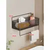 Estante de Almacenamiento para Baño, Organizador Multifuncional sin Taladro, Cesta de Almacenamiento de Montaje en Pared para Baño y Dormitorio