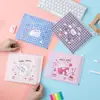 Bolsa de Armazenamento com Zíper e Argola Estilo Desenho Animado Nova Estojo de Lápis Fosco Criativo Bolsa Multifuncional para Armazenamento de Documentos de Estudante Fofa