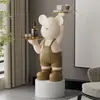 Alemanha 2026 Novo Modelo Fabricante Urso Violento Grande Ornamento de Chão Celebridade da Internet High-End Elegante Bandeja Dupla Presente de Inauguração para Convidados